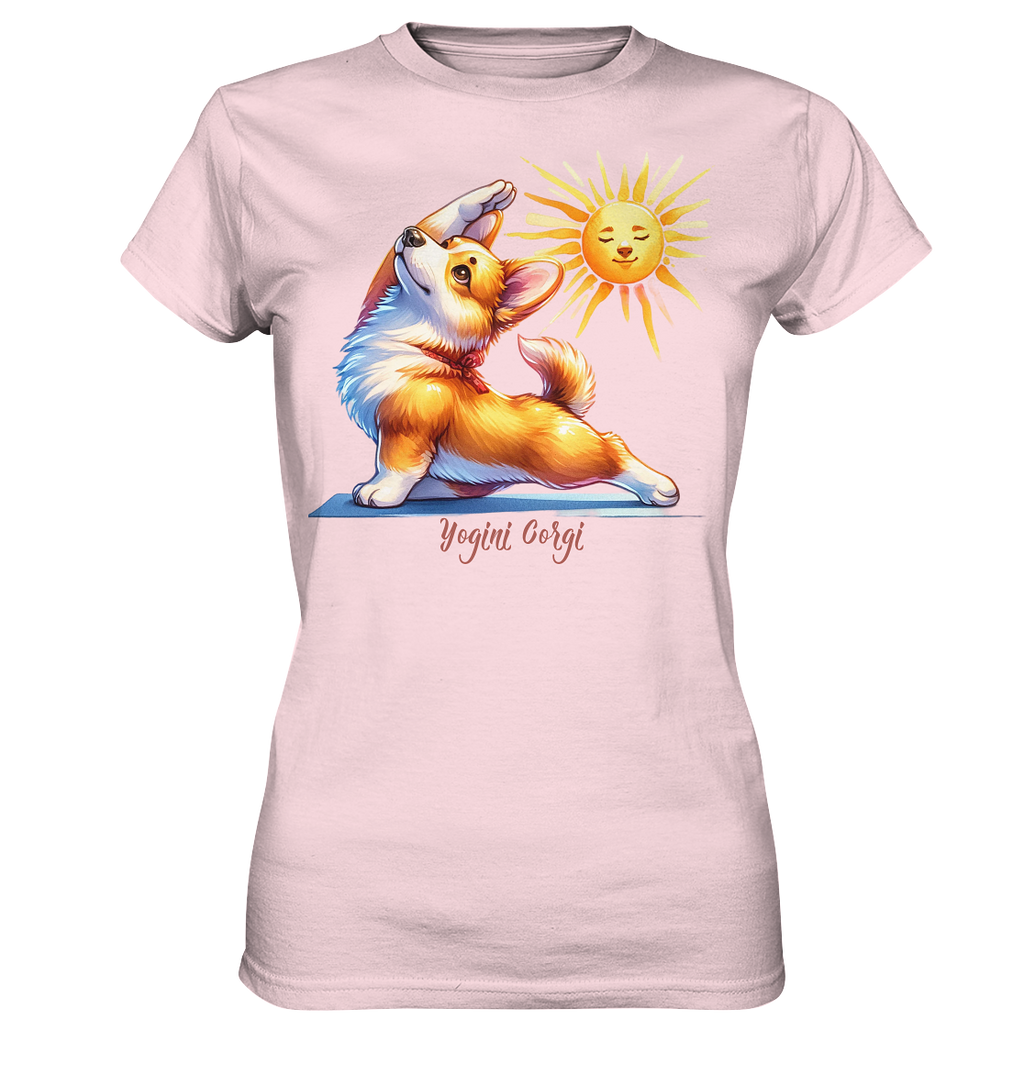 Yoga Corgi Hund yogini Gorgi - personalisierbar - Ladies Premium Shirt