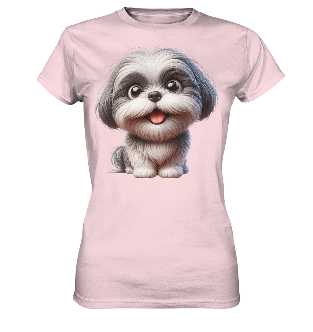 Shih Tzu Cartoon Dog - personalisierbar - Ladies Premium Shirt