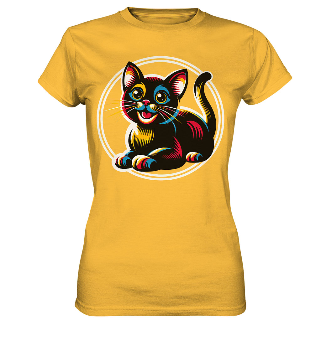 Kätzchen Pop Art - personalisierbar - Ladies Premium Shirt