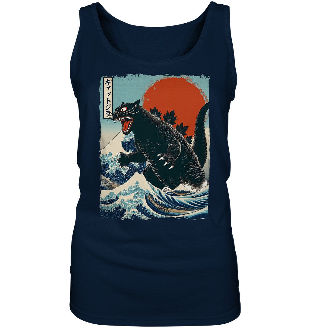 Cat - Zilla , Comic Style - Ladies Tank-Top