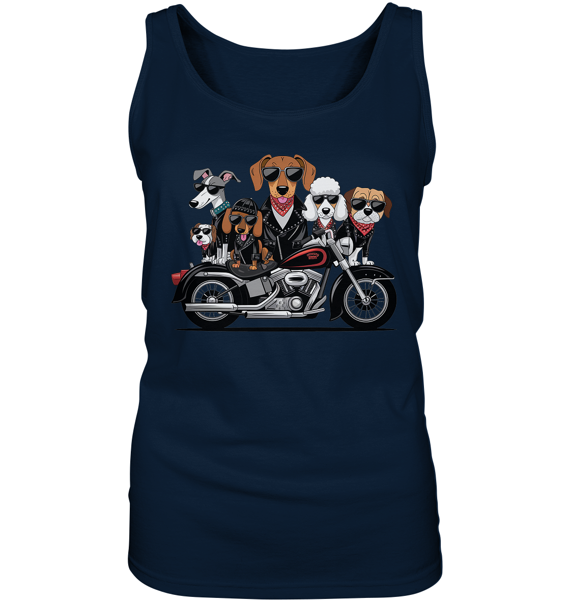 Hunde Biker Gang Fun - Ladies Tank-Top