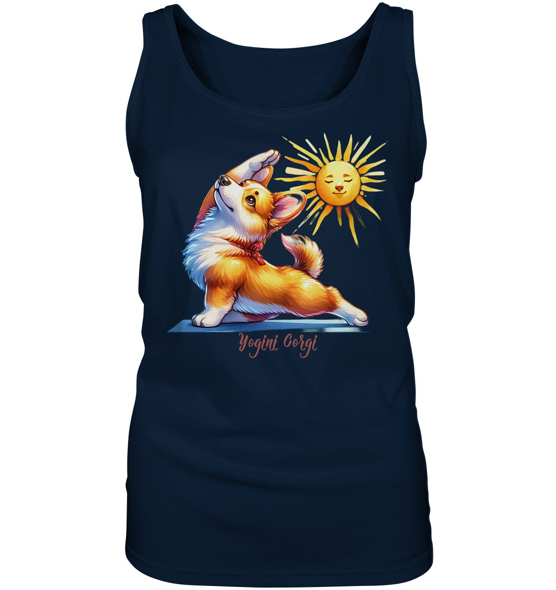 Yoga Corgi Hund yogini Gorgi - personalisierbar - Ladies Tank-Top
