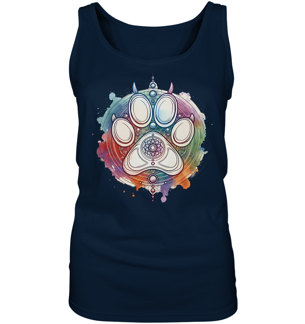 Modernes Design Chakra mit Pfote - Ladies Tank-Top