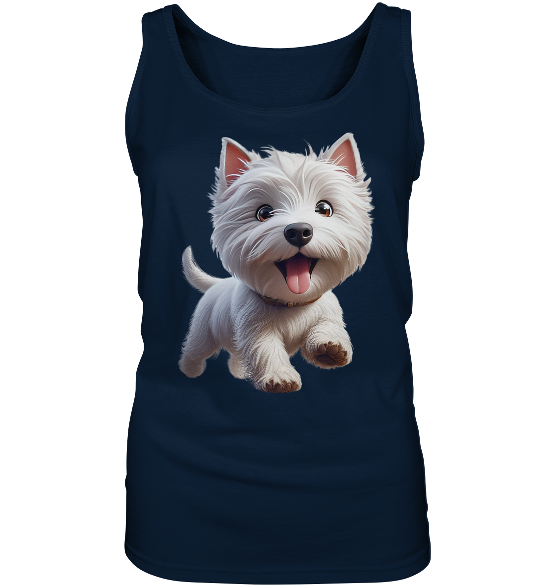 West Highland Terrier Catoon - personalisierbar - Ladies Tank-Top