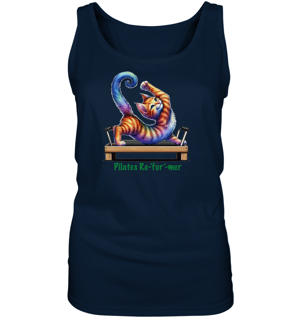 Pilates Reformer Re-fur-mer Katze lustig - Ladies Tank-Top