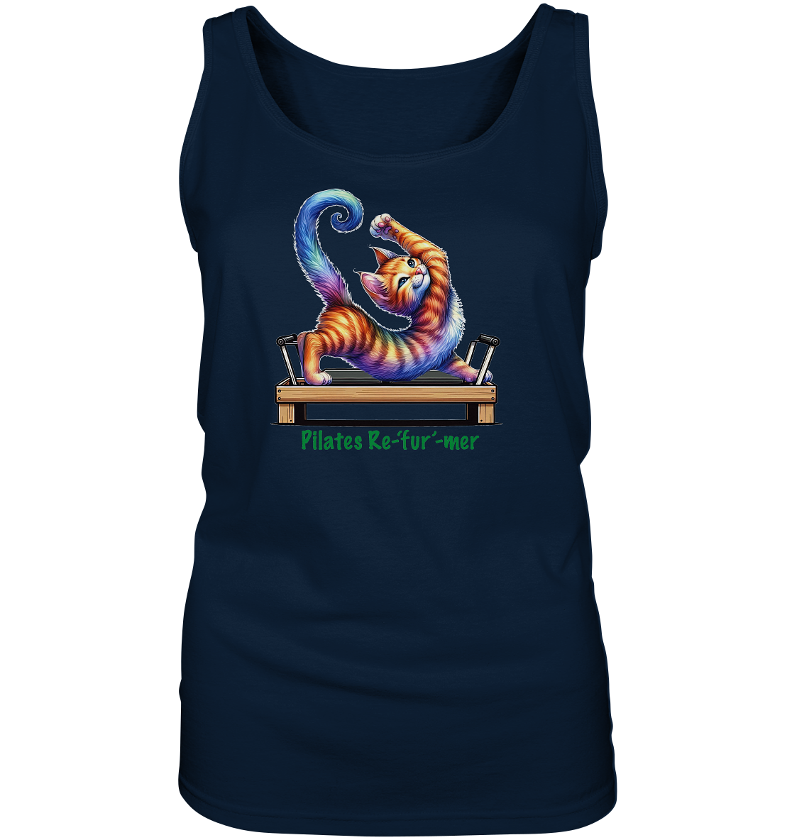 Pilates Reformer Re-fur-mer Katze lustig - Ladies Tank-Top