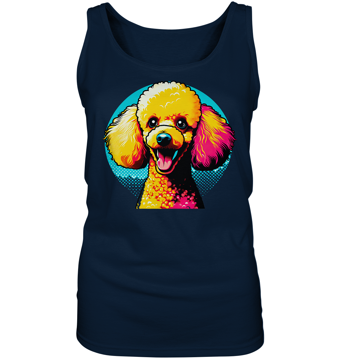 Pudel Pop Art - personalisierbar - Ladies Tank-Top