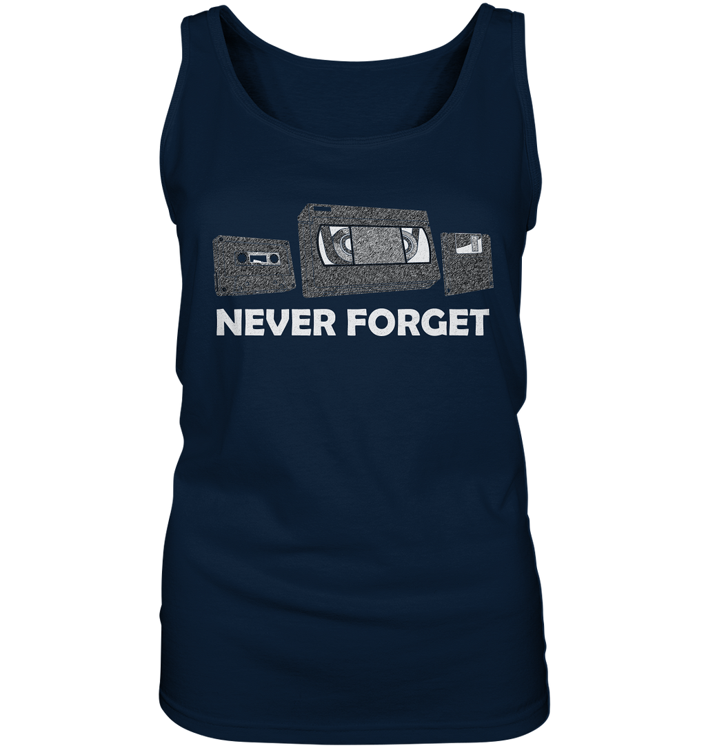 Kasette, VHS,  Disk - never forget - Ladies Tank-Top