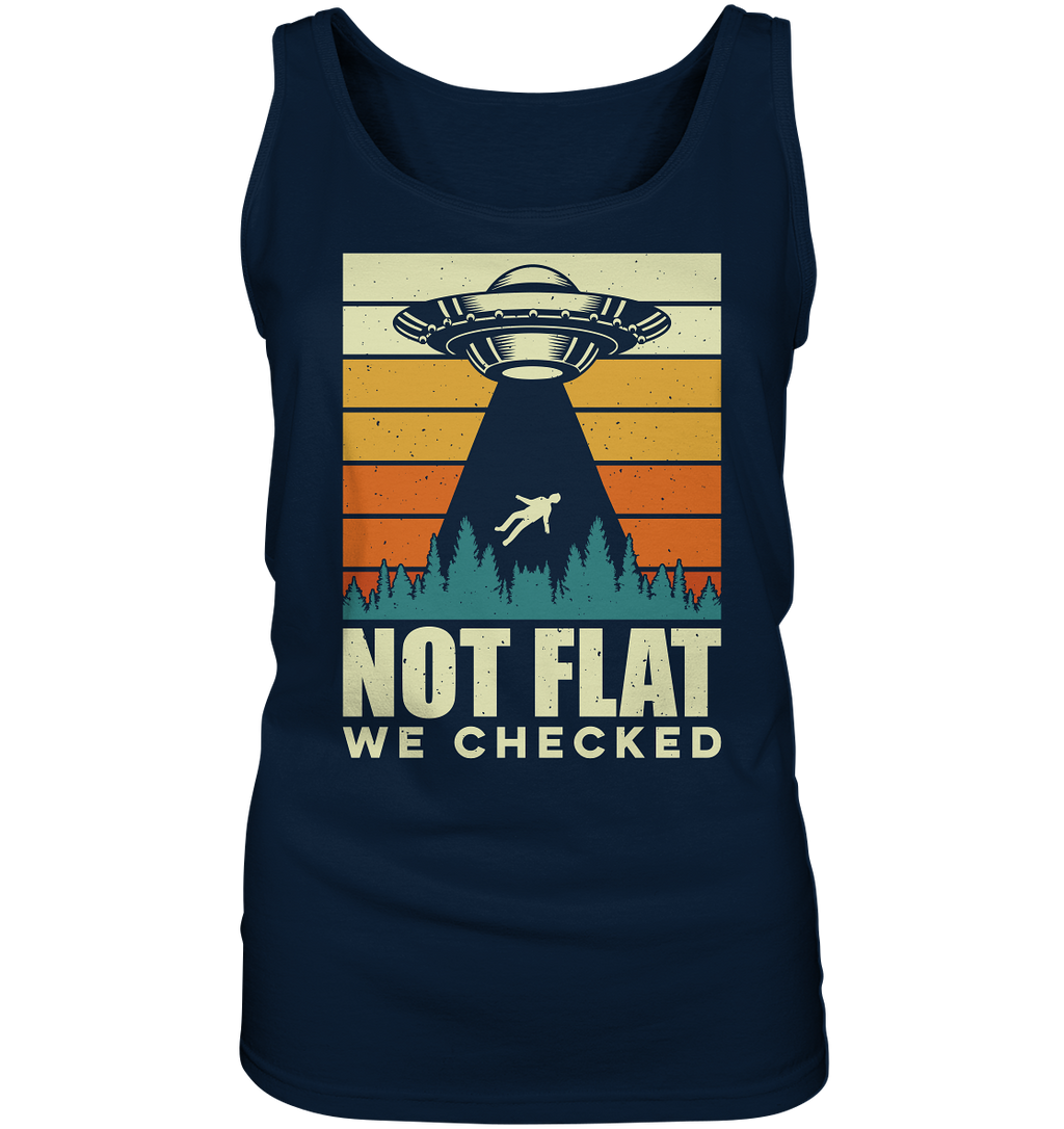 Erde - Not Flat we checked  - Ladies Tank-Top