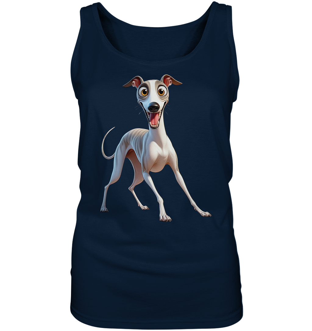 Whippet Cartoon personalisierbar - Ladies Tank-Top