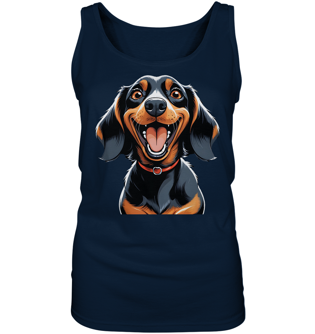 Happy Dackel Cartoon - Ladies Tank-Top