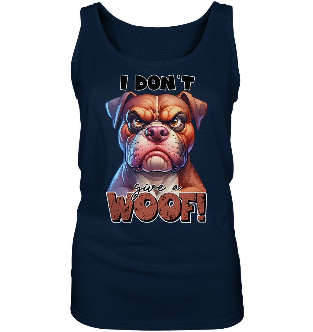 I don't give a woof - Fun Hunde Cartoon - Ladies Tank-Top
