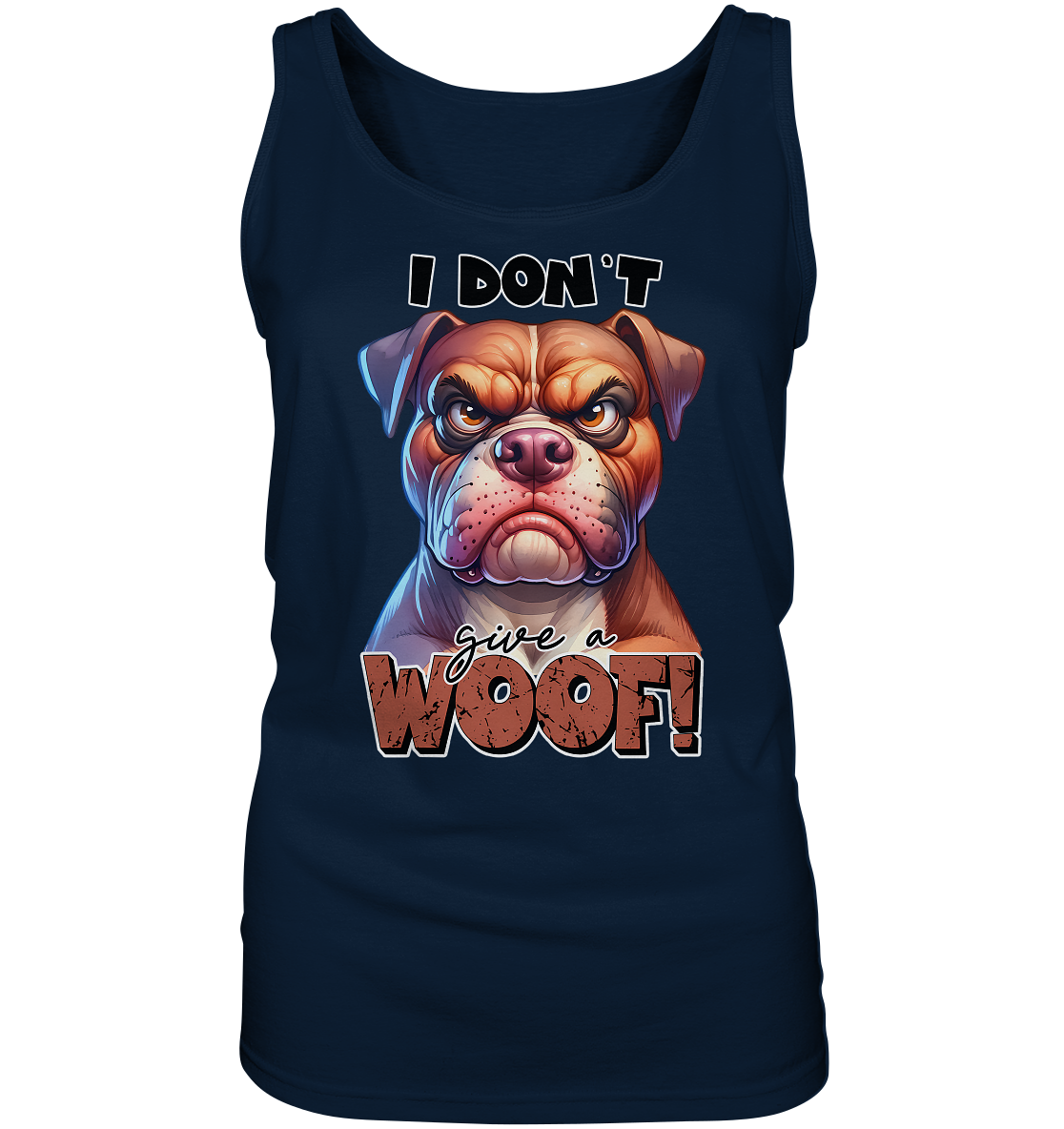I don't give a woof - Fun Hunde Cartoon - Ladies Tank-Top