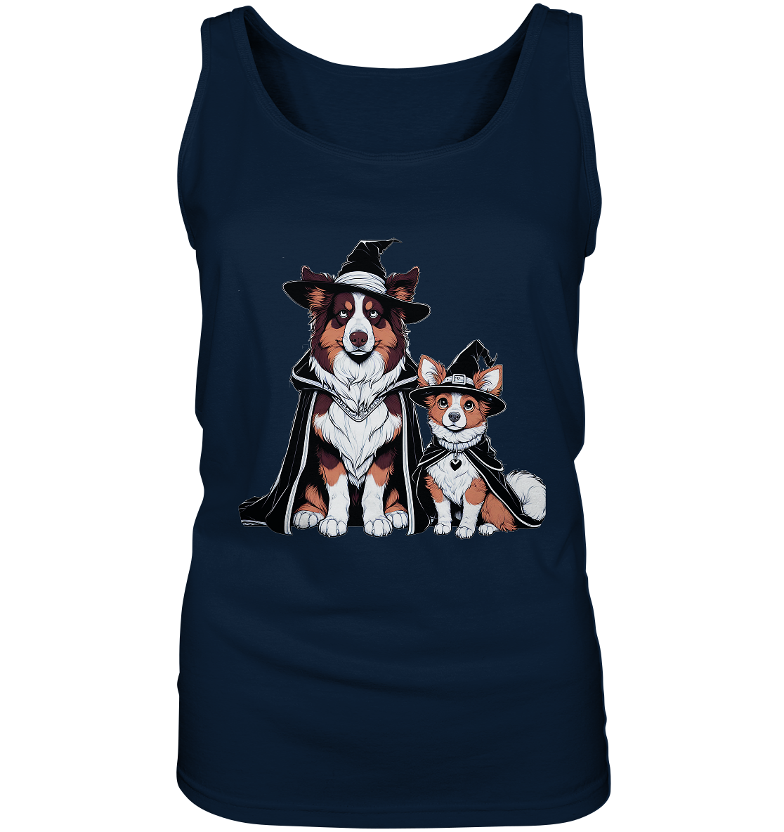 Halloween Wizard Hunde Terrier und Australian Sheppard  - Ladies Tank-Top