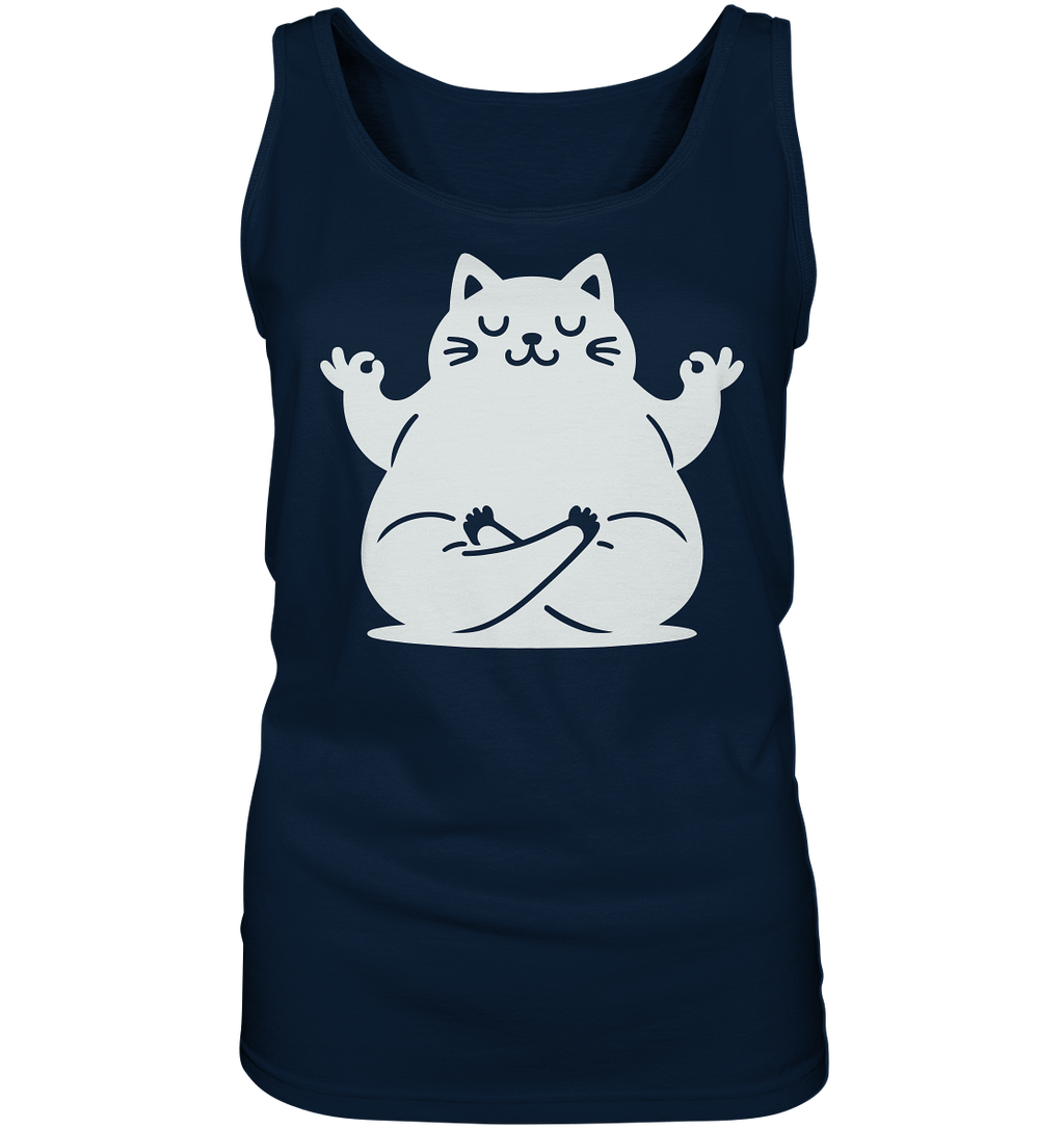 Lustige Yoga Katze - personalisierbar - Ladies Tank-Top