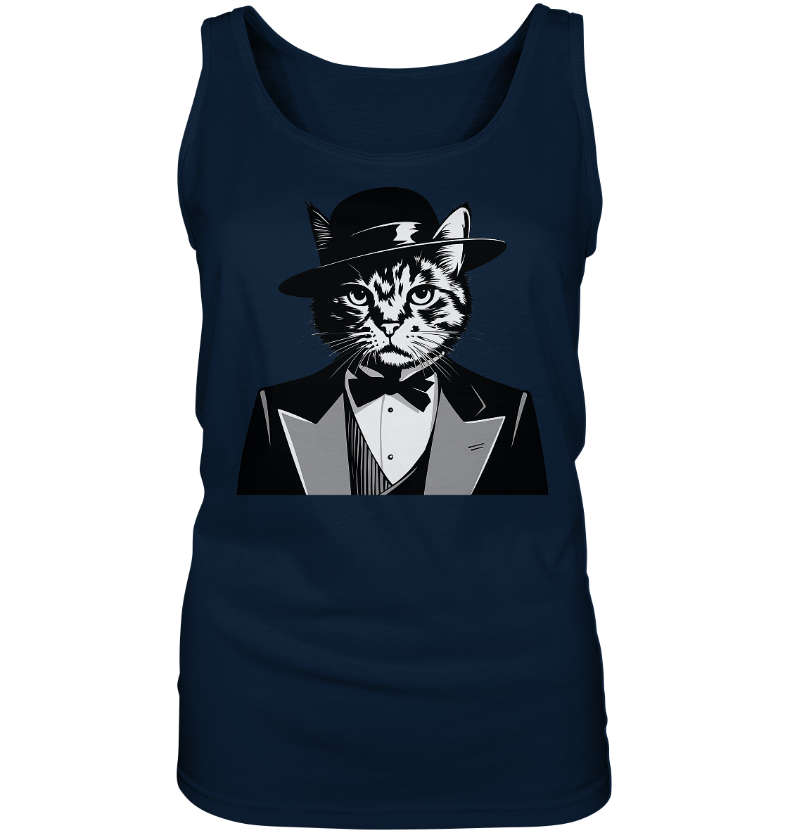 Godfather Katze Mafia - personalisierbar  - Ladies Tank-Top