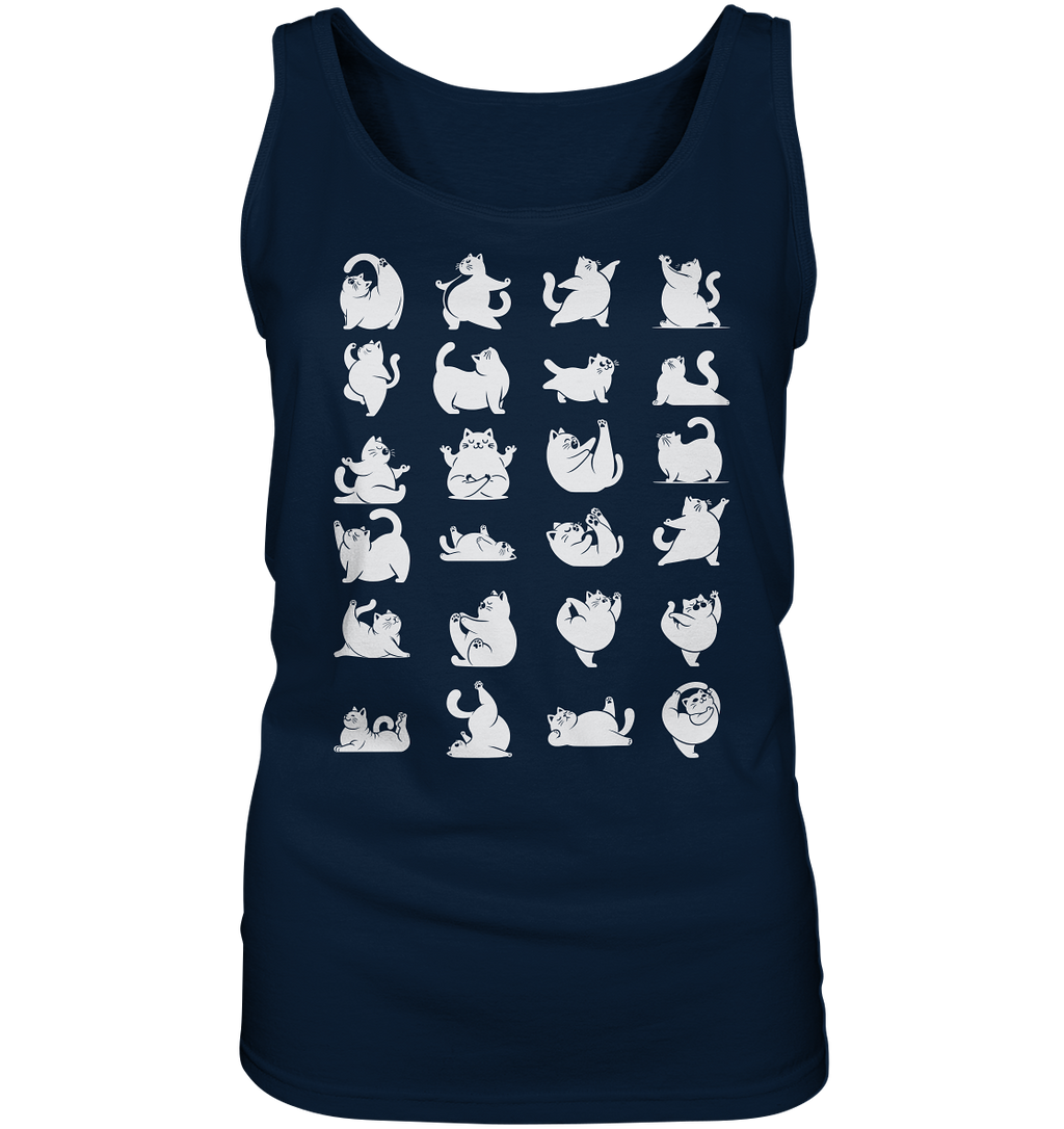 Katzen Yoga / Cat Yoga Fun - personalisierbar - Ladies Tank-Top