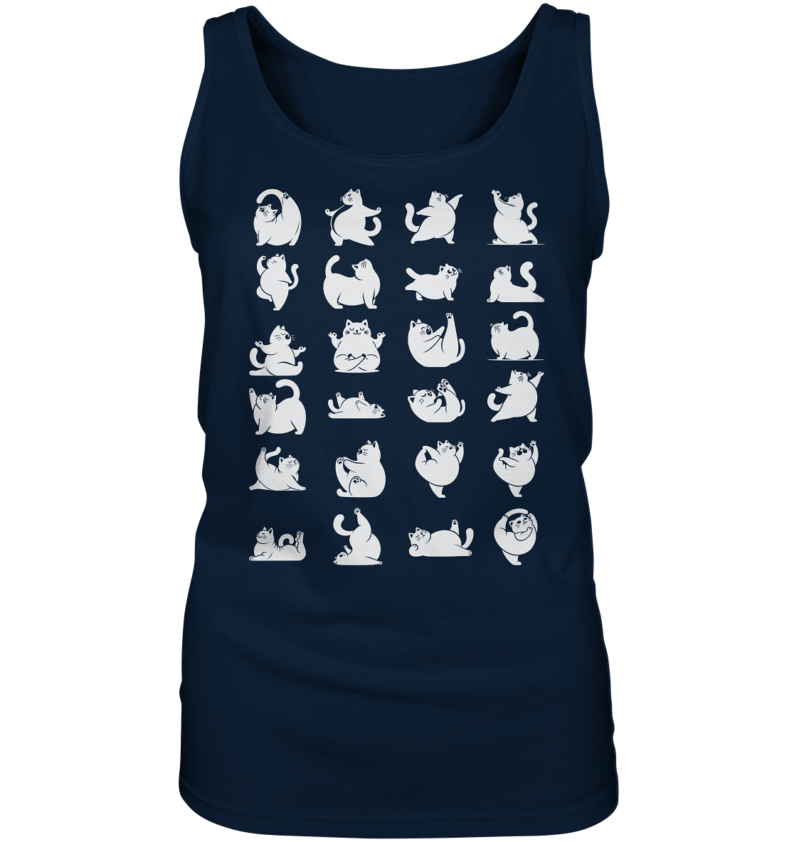 Katzen Yoga / Cat Yoga Fun - personalisierbar - Ladies Tank-Top