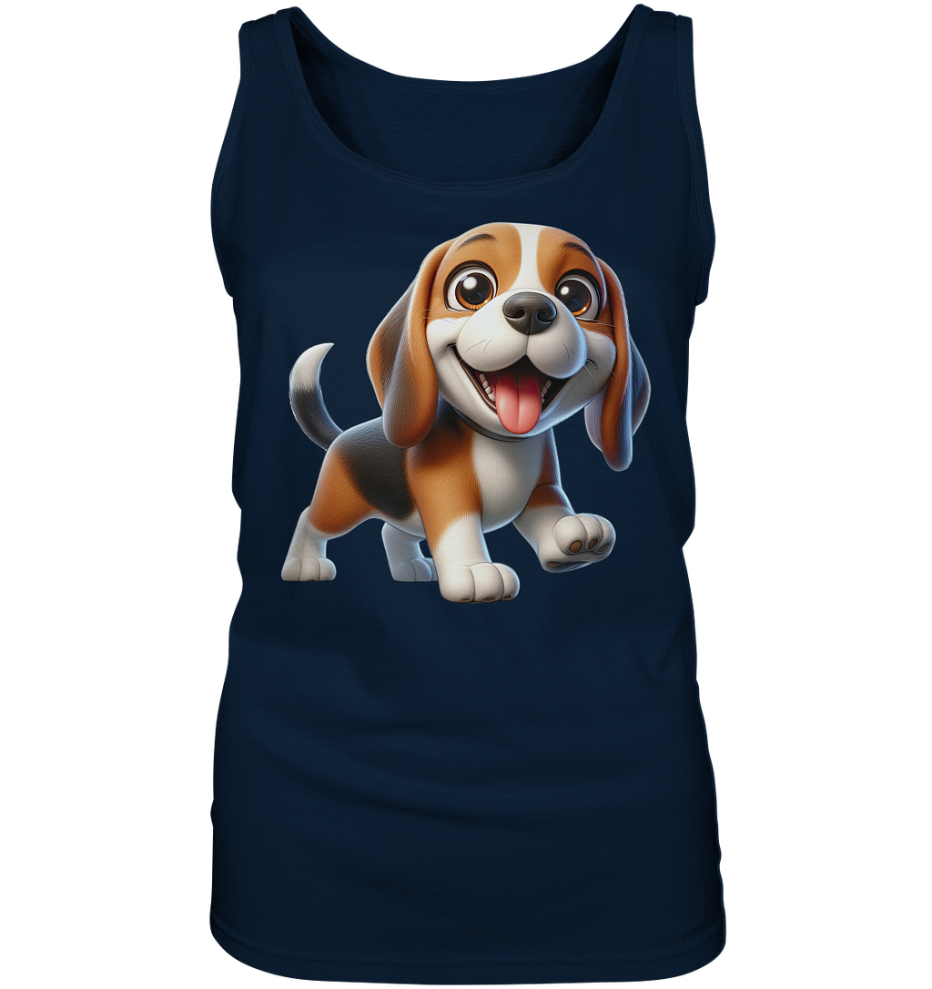 Beagle Cartoon Hund personalisierbar - Ladies Tank-Top