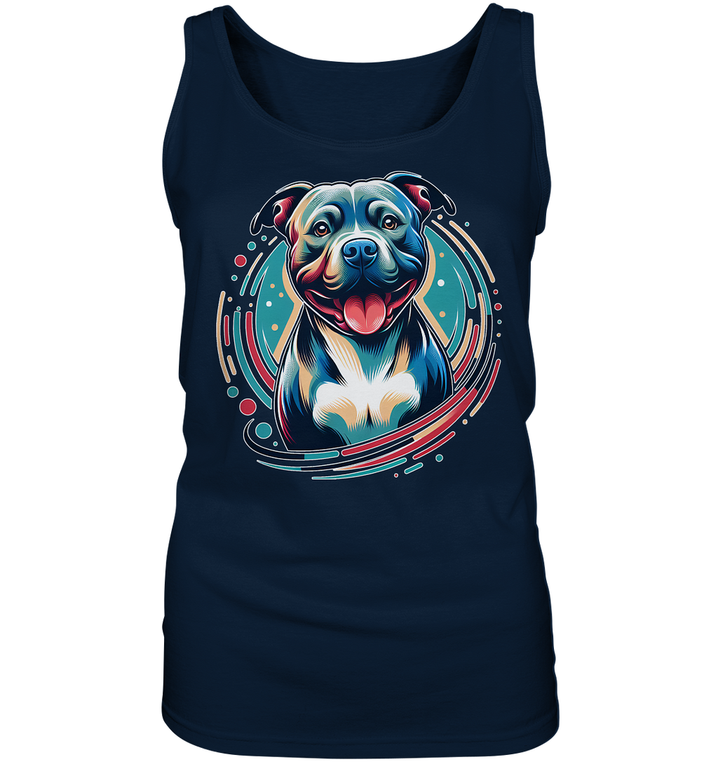 Happy Pittbull / Staffy PopArt - Ladies Tank-Top