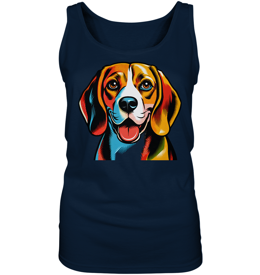Beagle Pop Art - Personalisierbar - Ladies Tank-Top