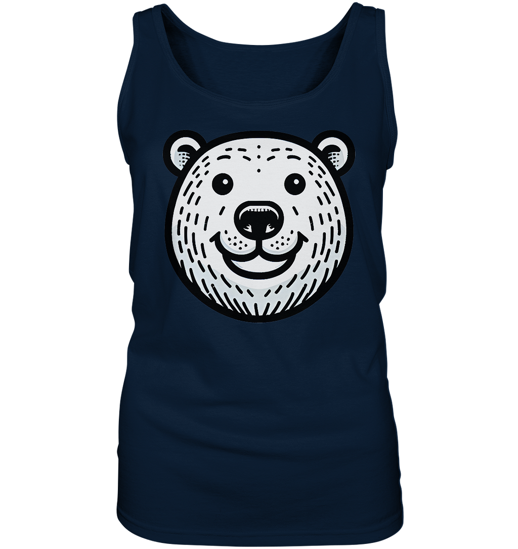 Lustiges Eisbär Gesicht   - personalisierbar  - Ladies Tank-Top