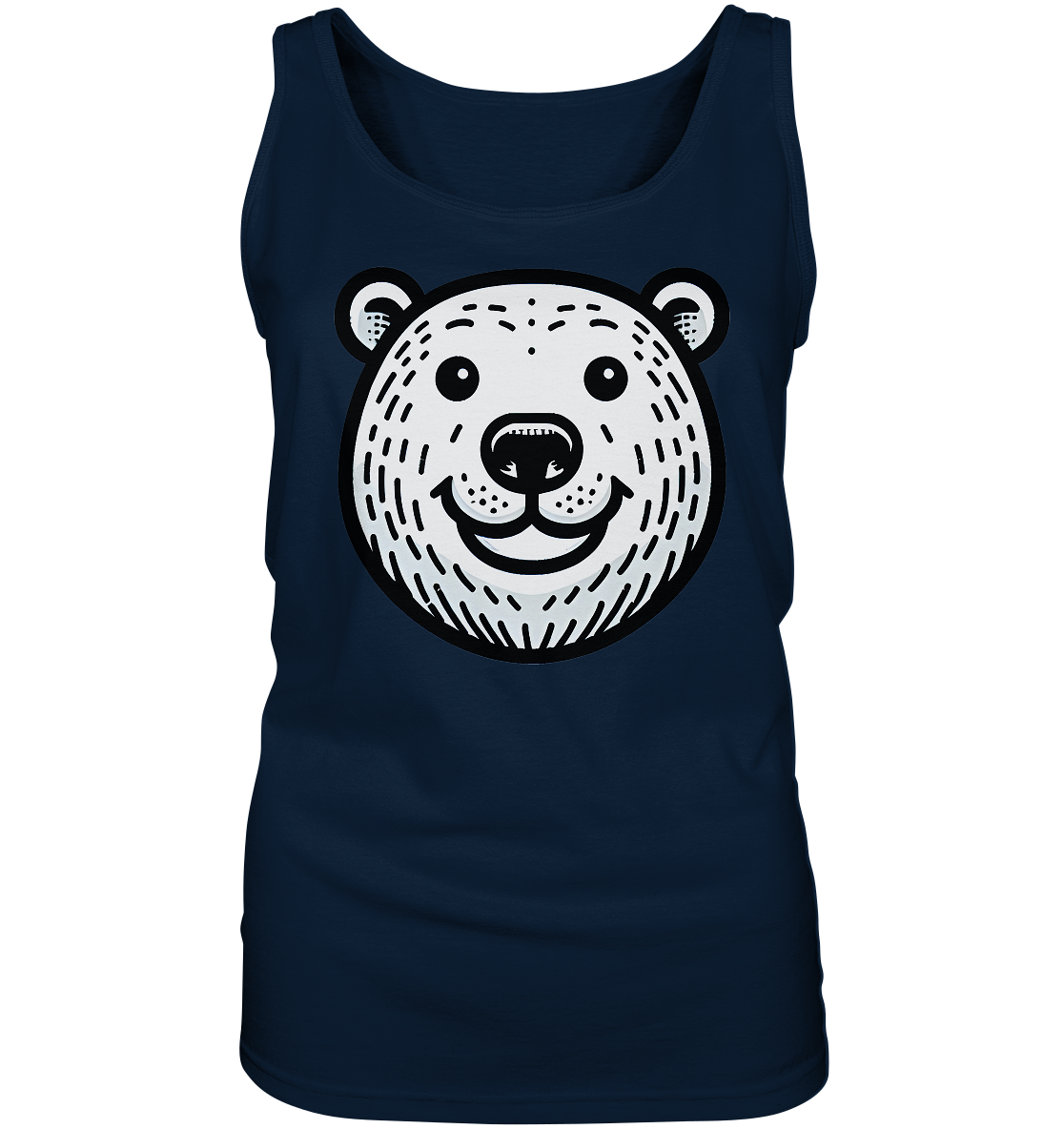 Lustiges Eisbär Gesicht   - personalisierbar  - Ladies Tank-Top