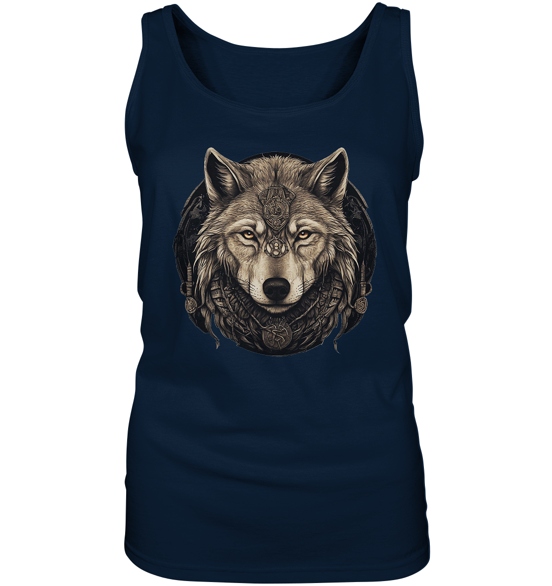 Wolf Fenris Viking Art - Ladies Tank-Top