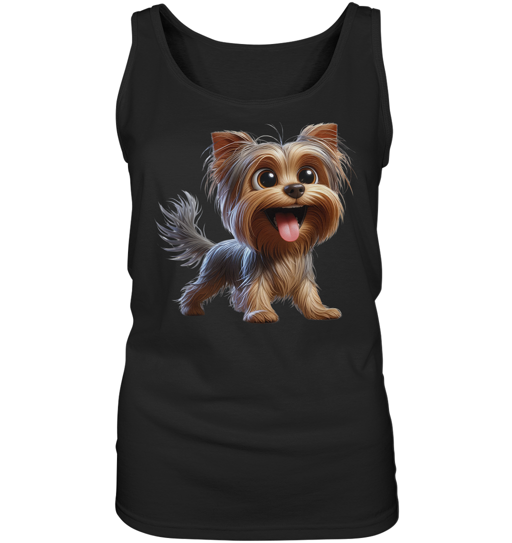 Yorkshire Terrier Cartoon - personalisierbar - Ladies Tank-Top