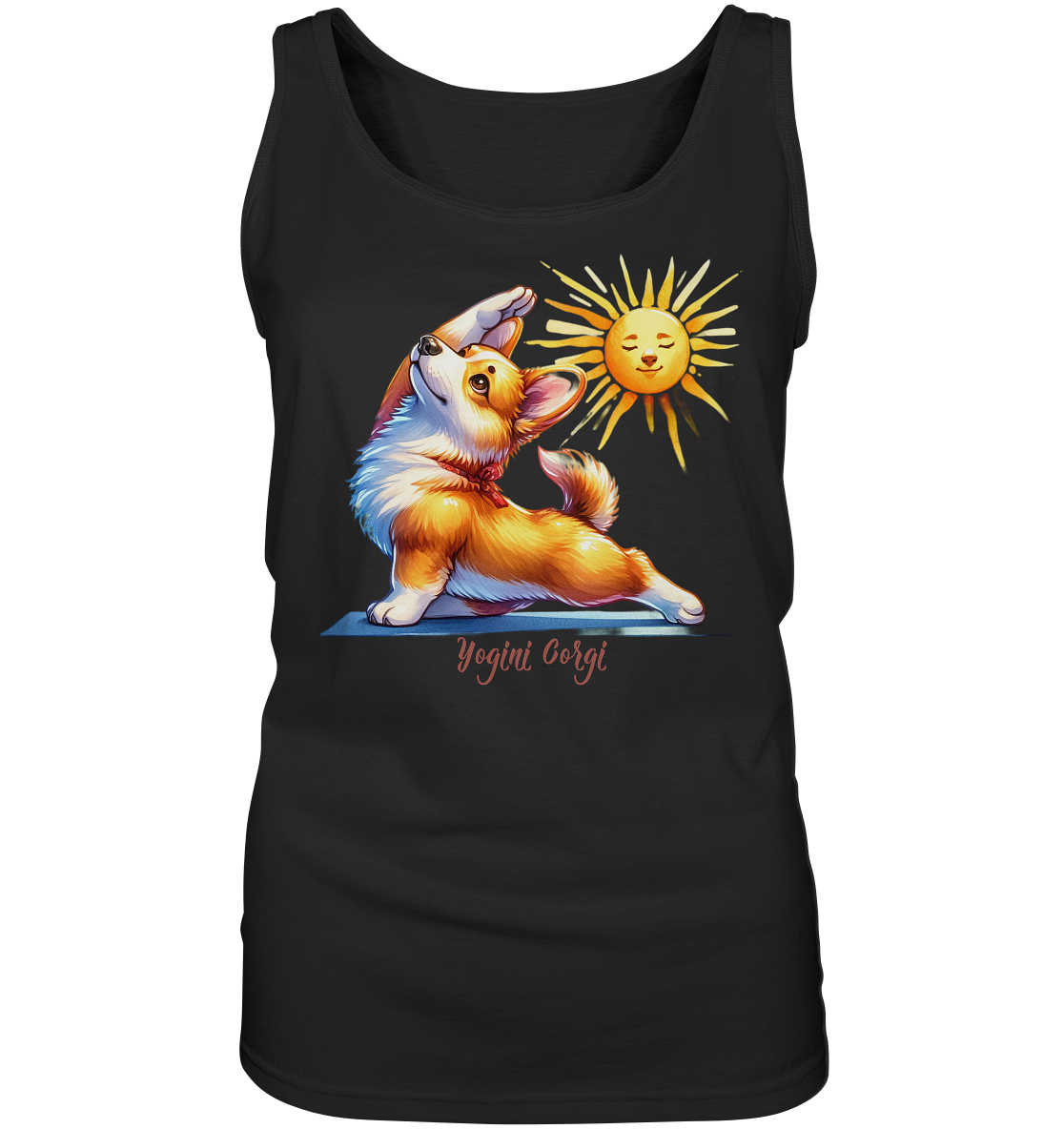 Yoga Corgi Hund yogini Gorgi - personalisierbar - Ladies Tank-Top