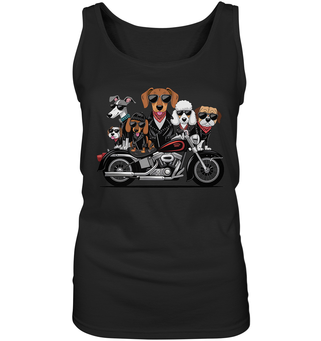 Hunde Biker Gang Fun - Ladies Tank-Top