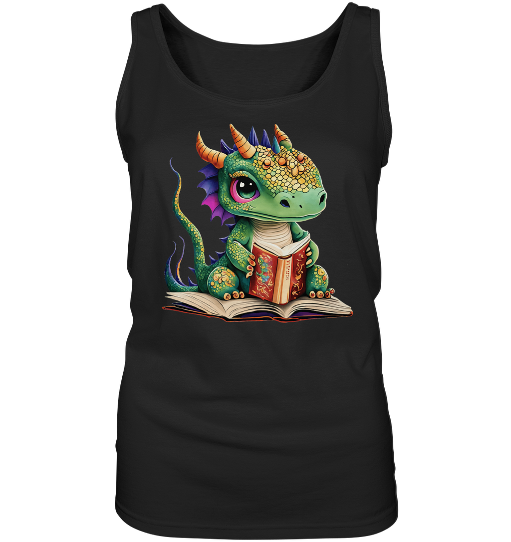 Kleiner lesender Drache -personalisierbar - Ladies Tank-Top