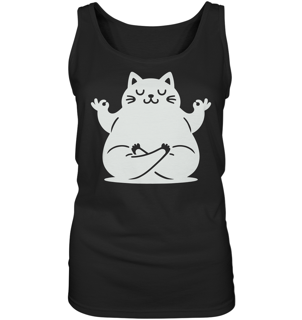 Lustige Yoga Katze - personalisierbar - Ladies Tank-Top