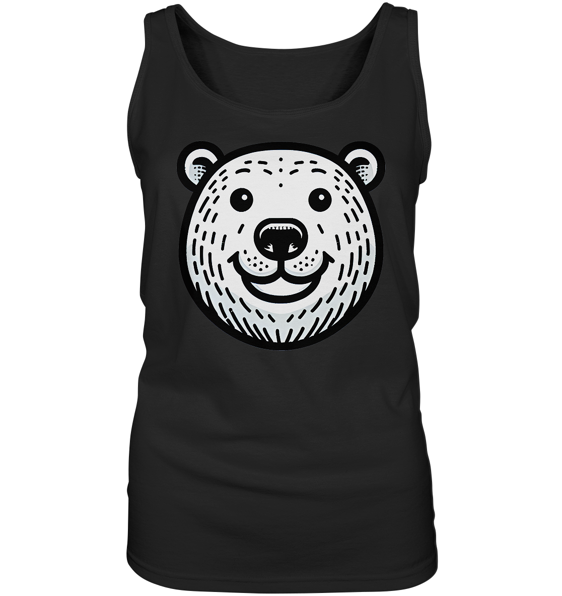 Lustiges Eisbär Gesicht   - personalisierbar  - Ladies Tank-Top