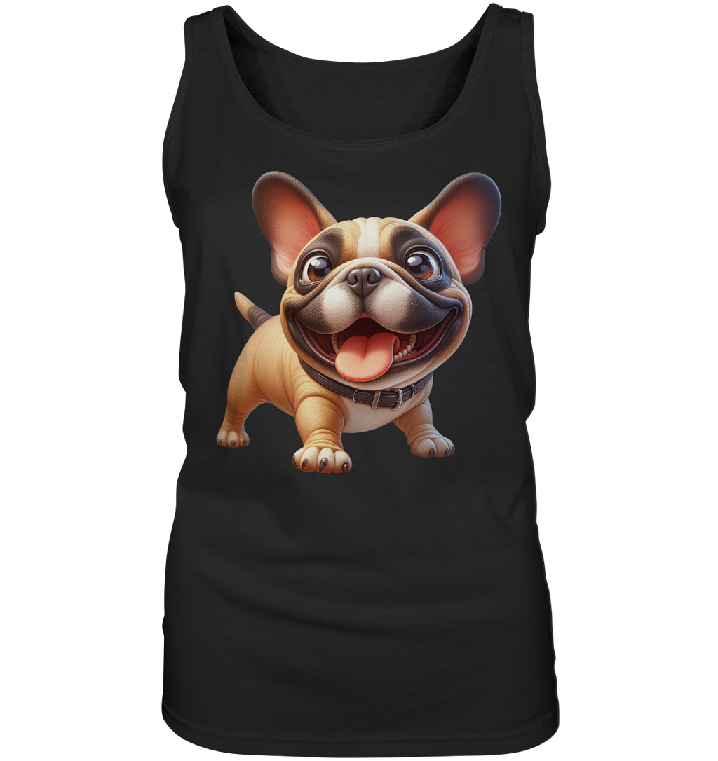 Französische Bulldogge Cartoon personalisierbar - Ladies Tank-Top