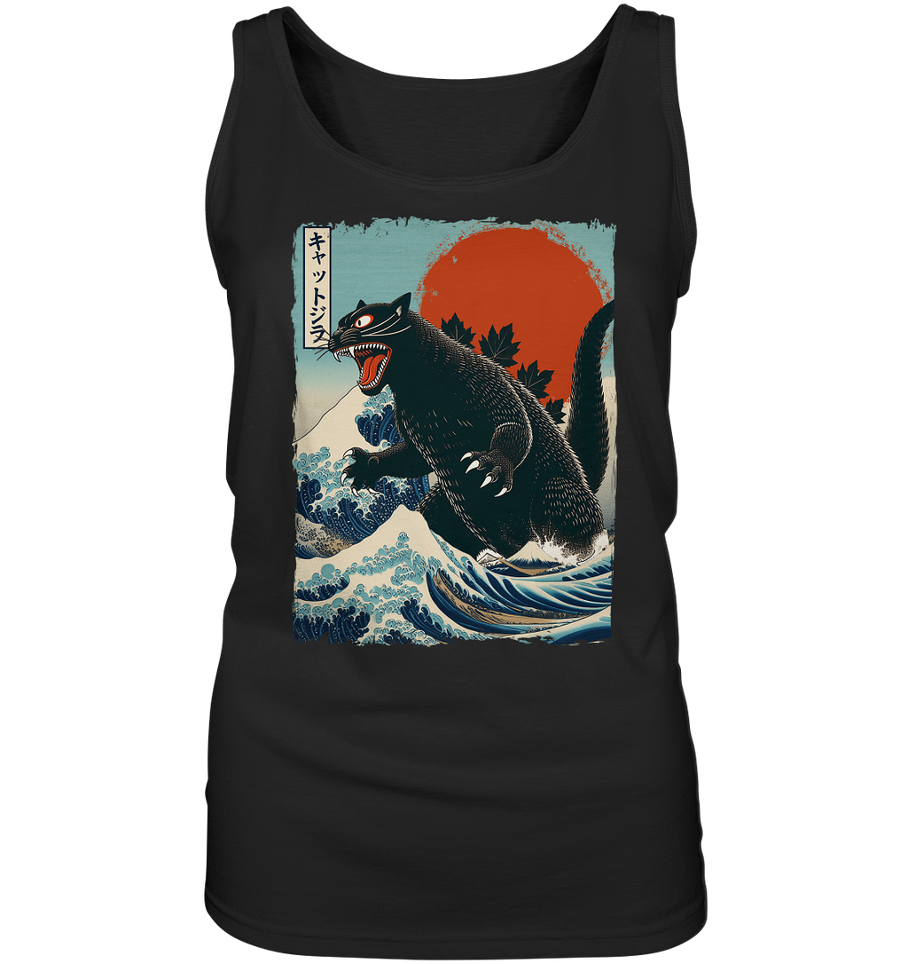 Cat - Zilla , Comic Style - Ladies Tank-Top