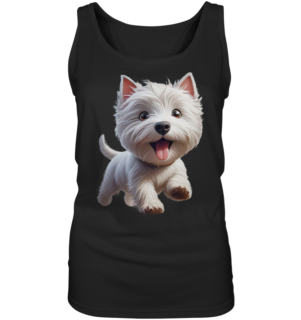 West Highland Terrier Catoon - personalisierbar - Ladies Tank-Top