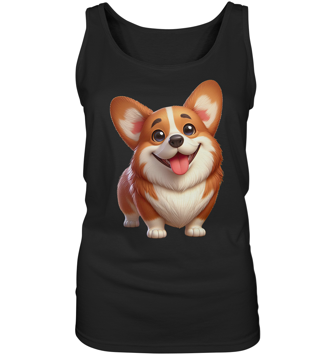 Corgi Cartoon Hund - persoinalisierbar - Ladies Tank-Top