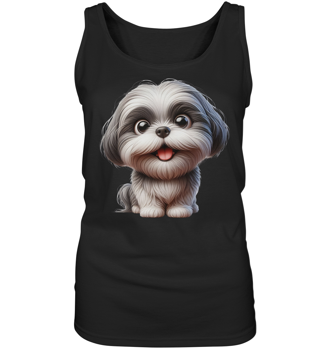 Shih Tzu Cartoon Dog - personalisierbar - Ladies Tank-Top