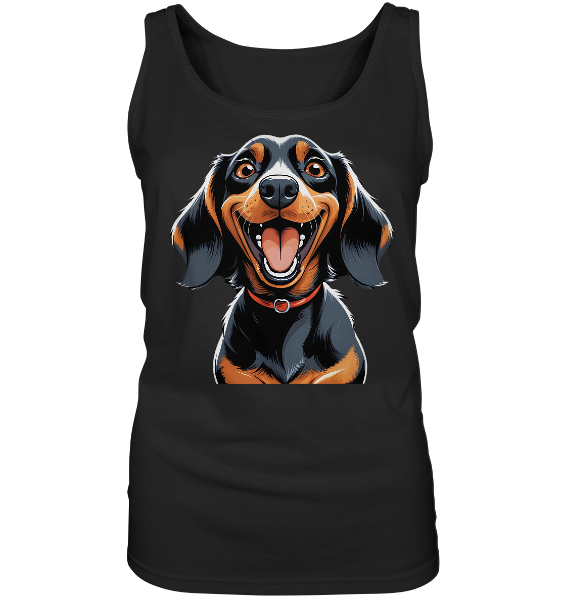 Happy Dackel Cartoon - Ladies Tank-Top
