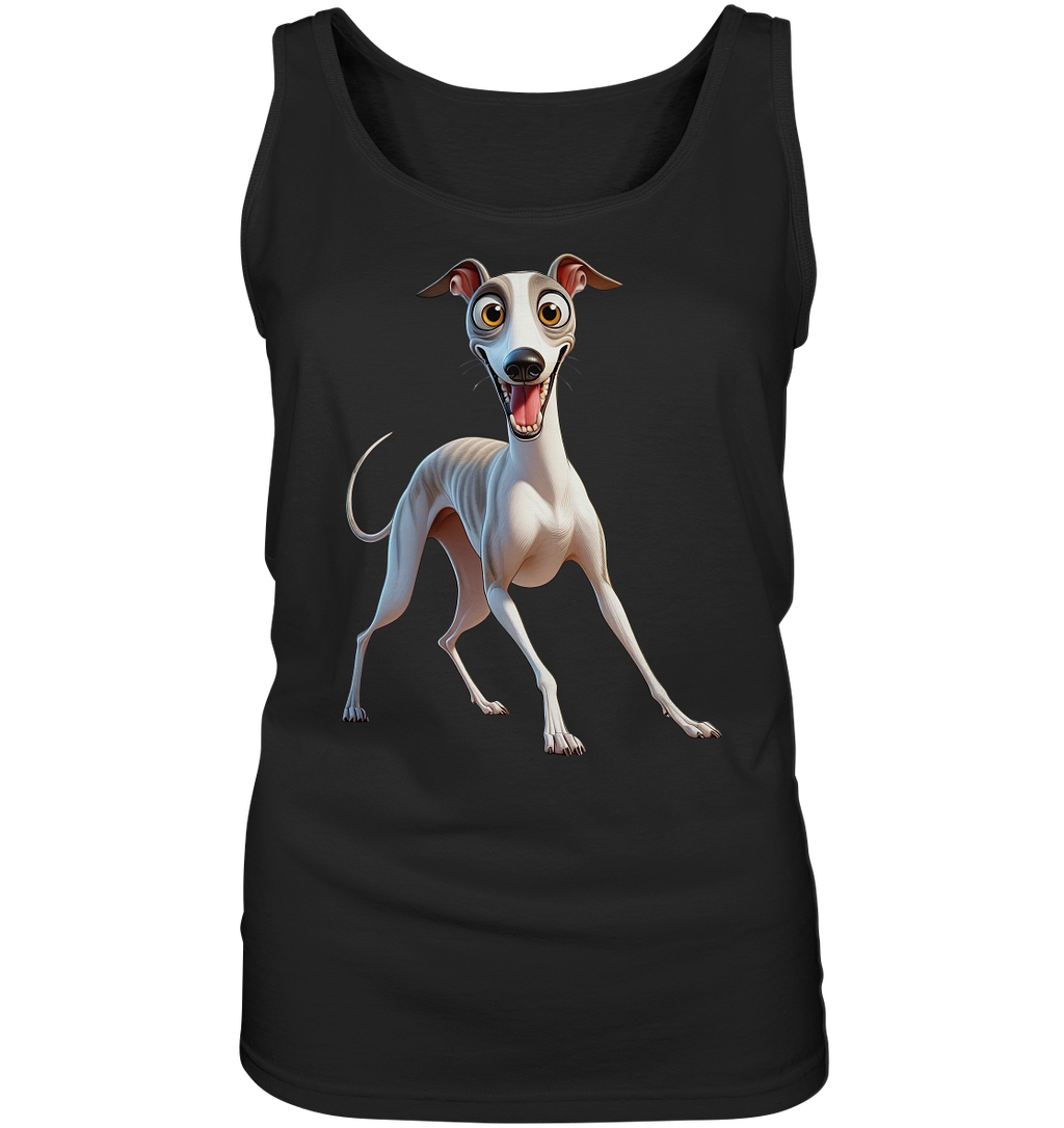 Whippet Cartoon personalisierbar - Ladies Tank-Top