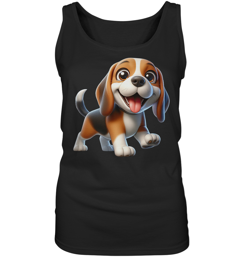 Beagle Cartoon Hund personalisierbar - Ladies Tank-Top