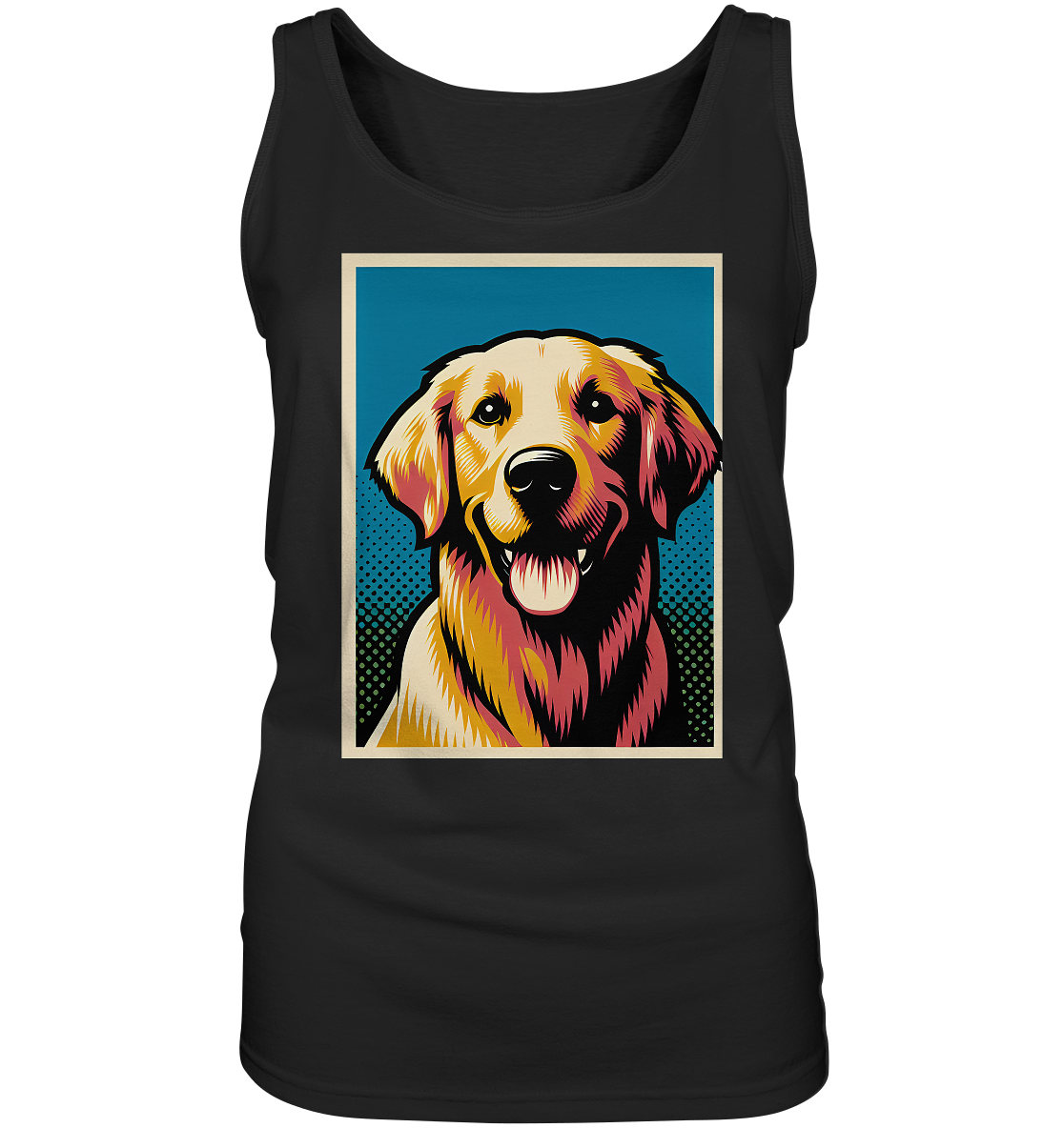 Golden Retriever Pop Art - personalisierbar - Ladies Tank-Top