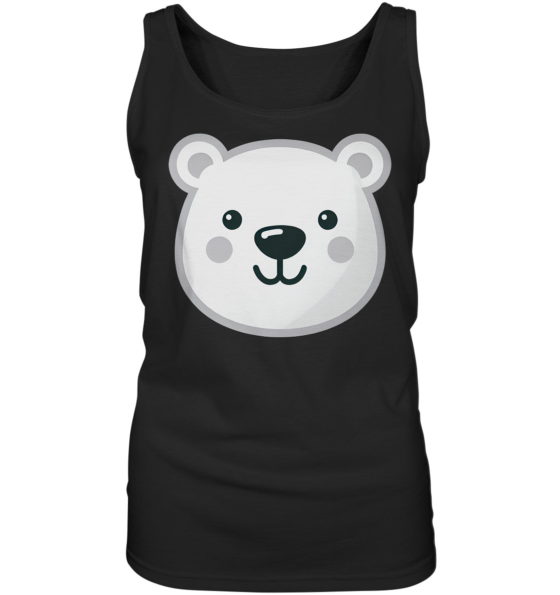 Fröhliche Eisbär Gesicht  - personalisierbar - Ladies Tank-Top