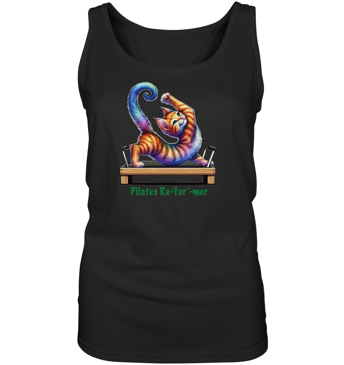 Pilates Reformer Re-fur-mer Katze lustig - Ladies Tank-Top
