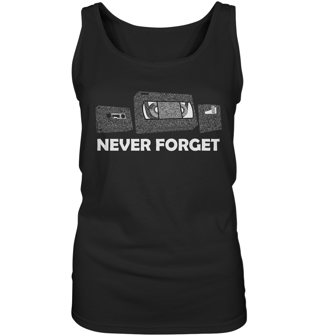 Kasette, VHS,  Disk - never forget - Ladies Tank-Top
