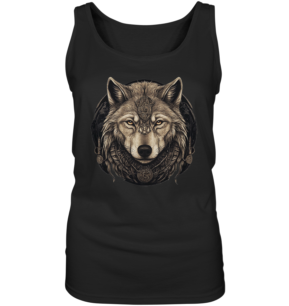 Wolf Fenris Viking Art - Ladies Tank-Top