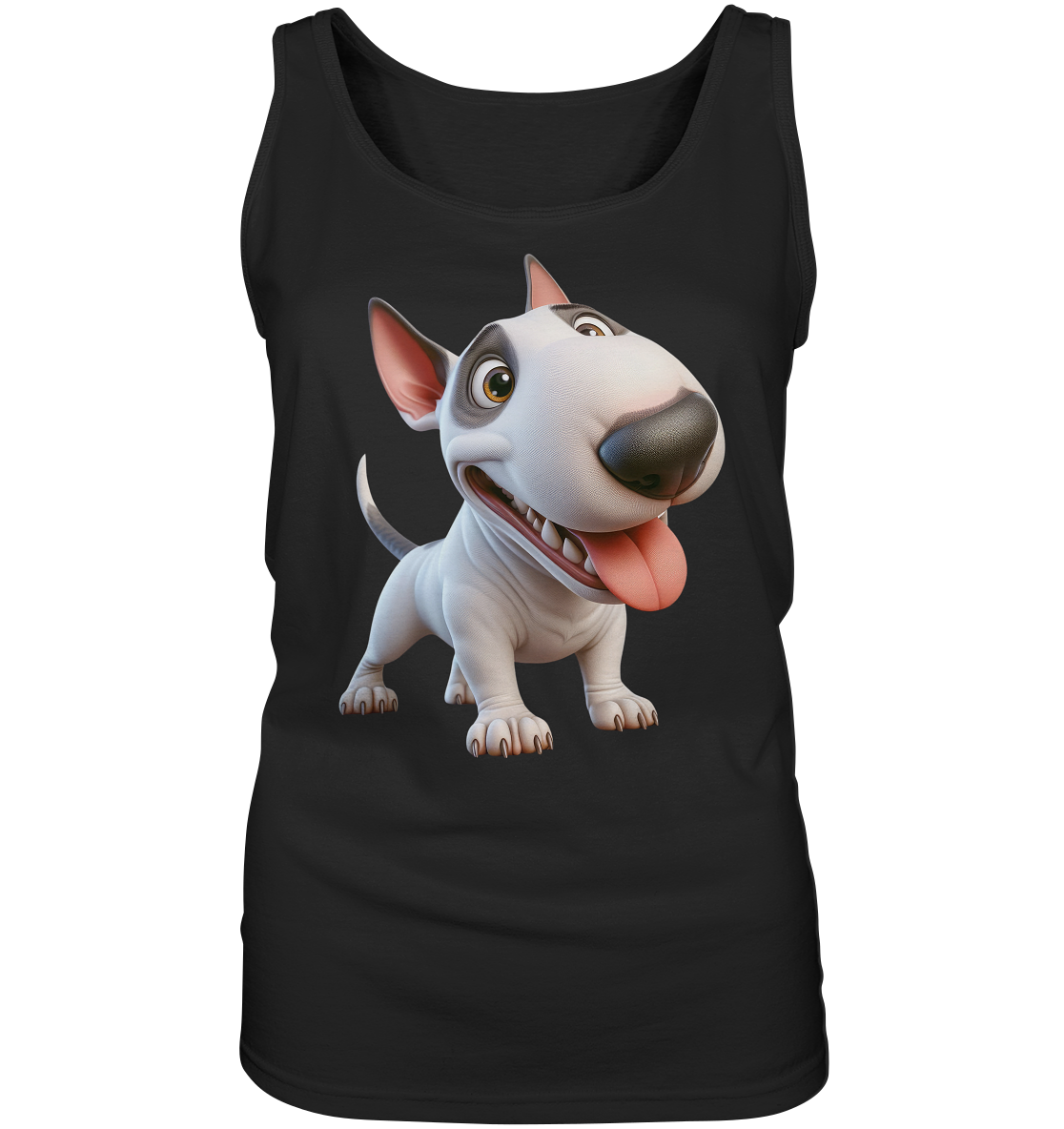 Bullterrier Cartoon personalisierbar - Ladies Tank-Top