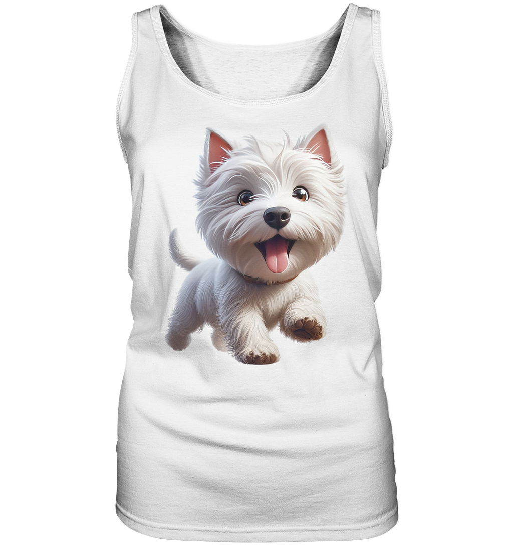 West Highland Terrier Catoon - personalisierbar - Ladies Tank-Top
