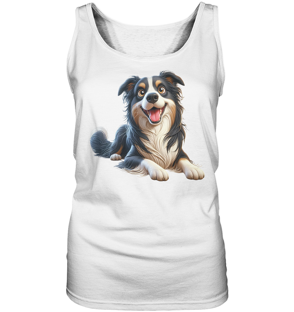 Border Collie Cartoon - personalisierbar - Ladies Tank-Top
